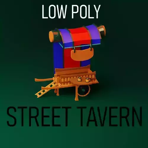 Srteet tavern Free low-poly 3D model