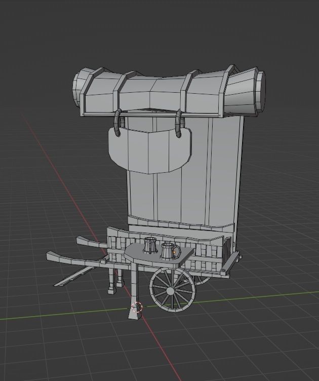 Srteet tavern Free low-poly 3D model_6