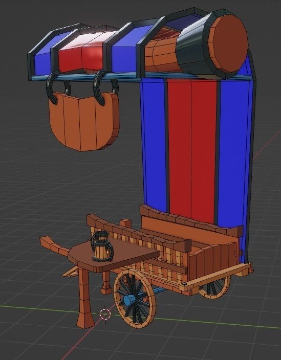 Srteet tavern Free low-poly 3D model_3