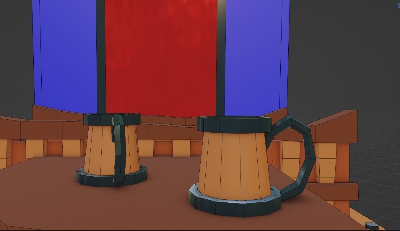 Srteet tavern Free low-poly 3D model_4