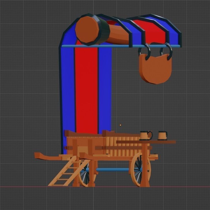 Srteet tavern Free low-poly 3D model_15