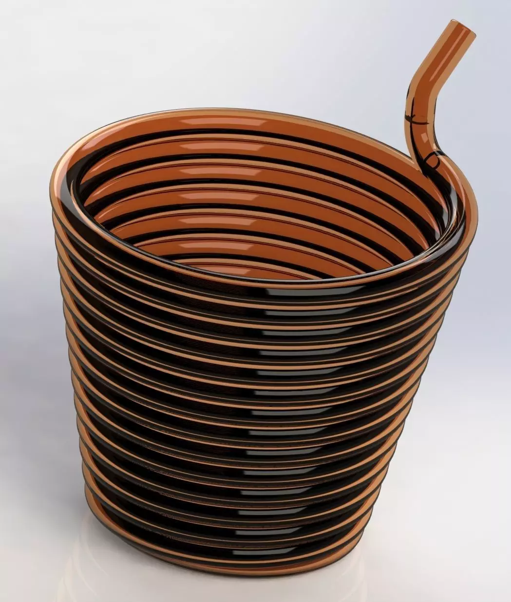 Spa cup of mineral water with a secret 3D print model