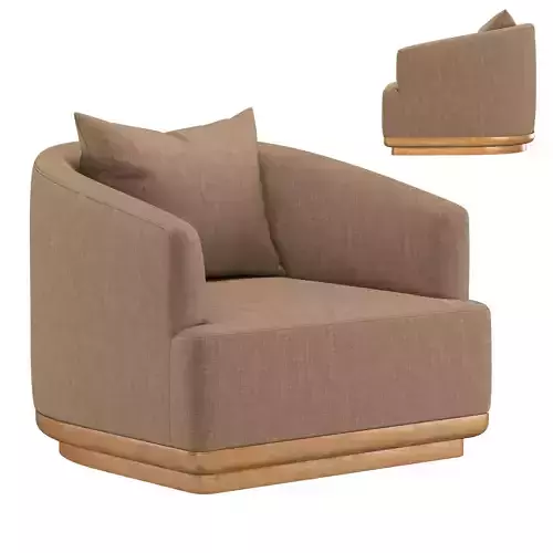 OSLO TEAK LOUNGE CHAIR 3D model