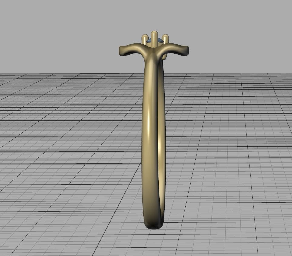 Dolphin Tail Ring Lucky Fish Tail Ring 3dmodel 3D print model_44