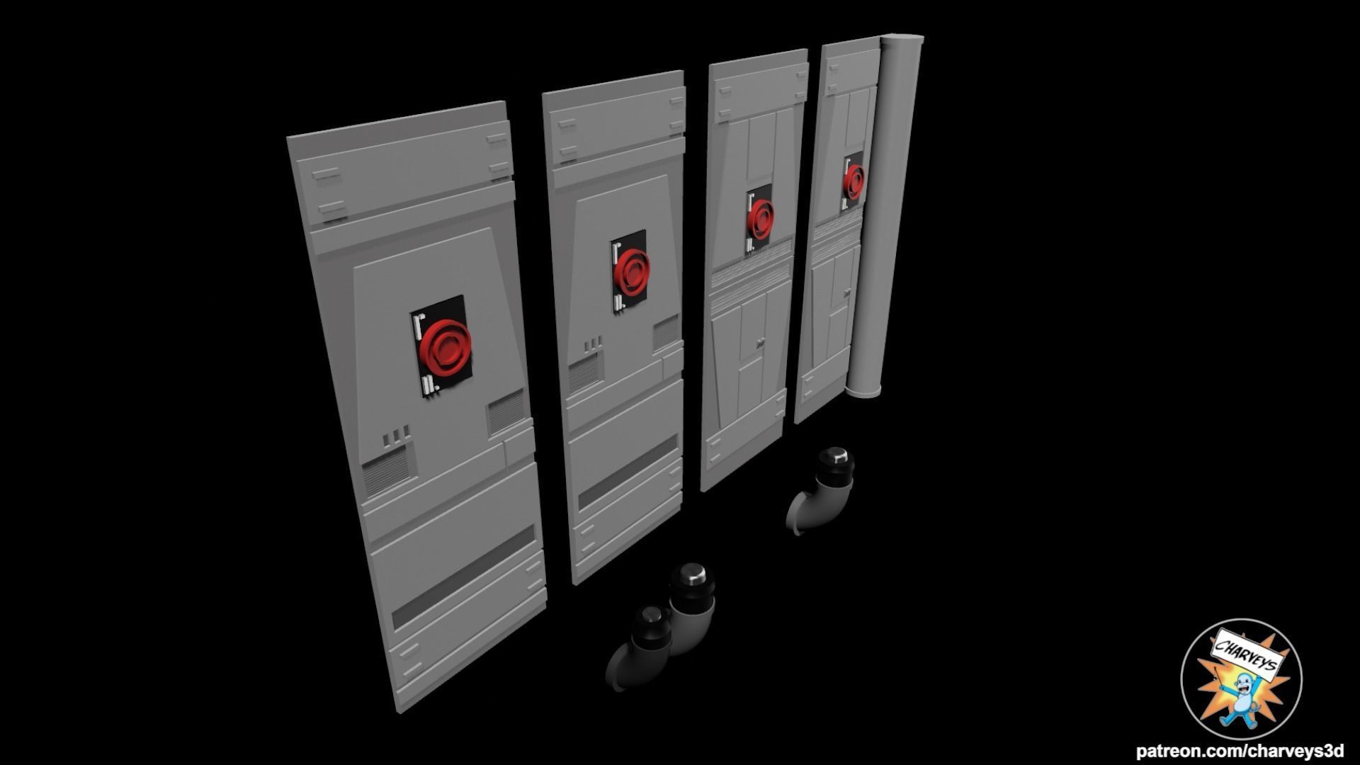 Star Wars Death Star Wall Panels for Action Figure Dioramas 3D print model_13