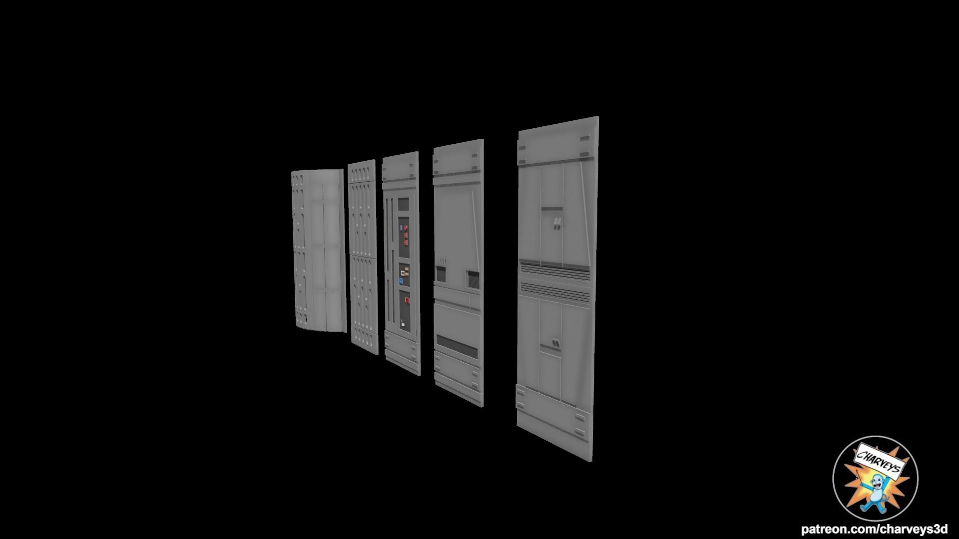 Star Wars Death Star Wall Panels for Action Figure Dioramas 3D print model_2