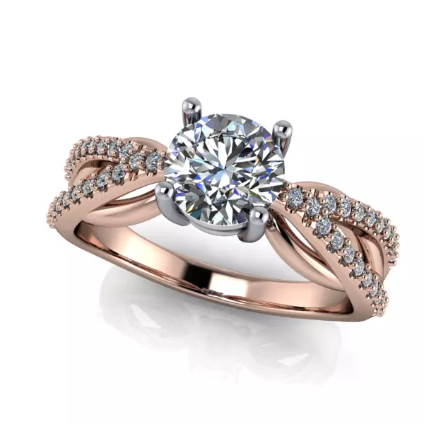 Modern Fashion Split Weave Art Nouveau Stylish Ladies Ring 3D print model