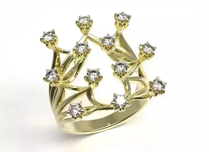 Ring with diamonds gold