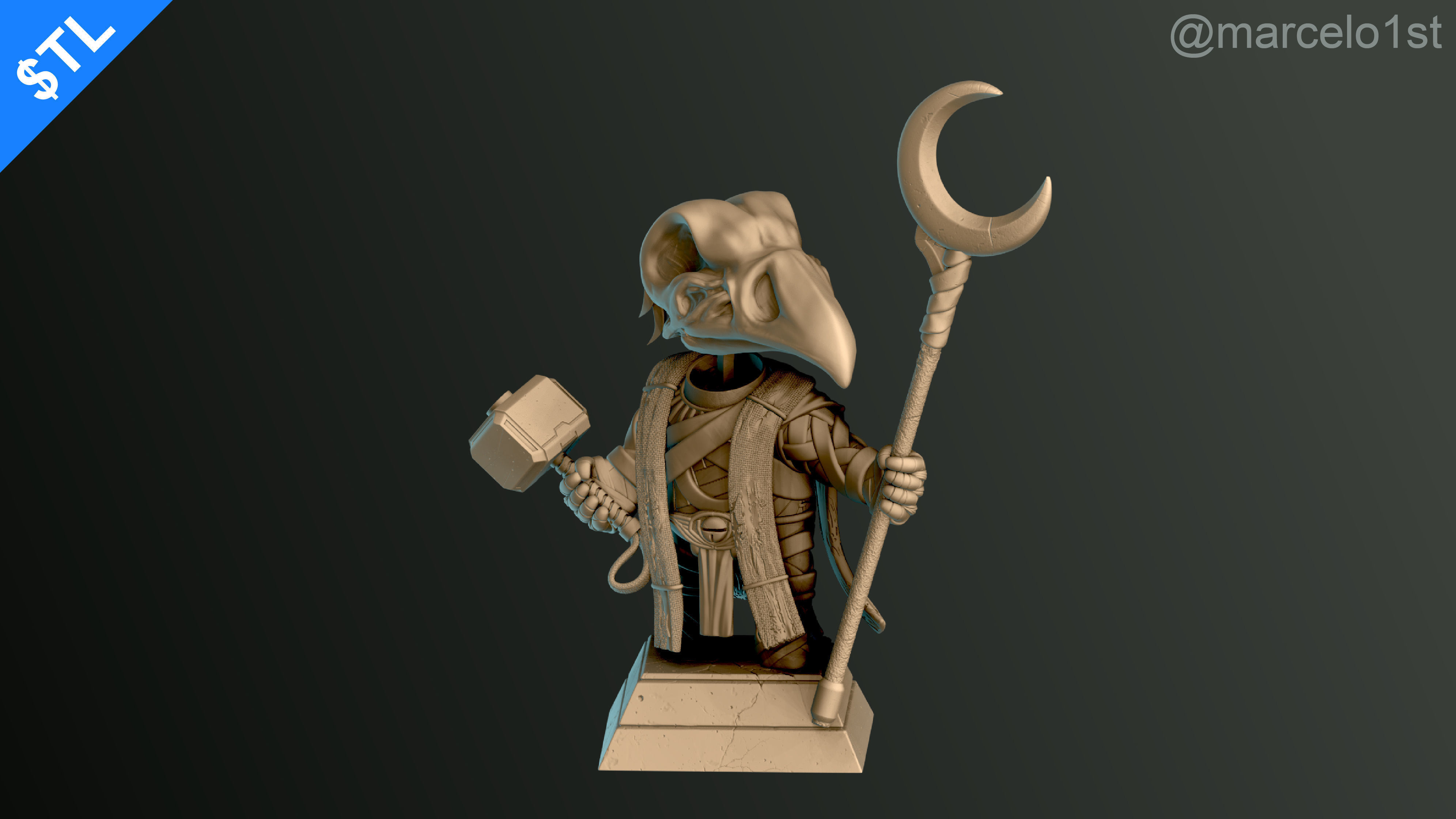 CUTE Khonshu - Moon Knight 3D print model_5