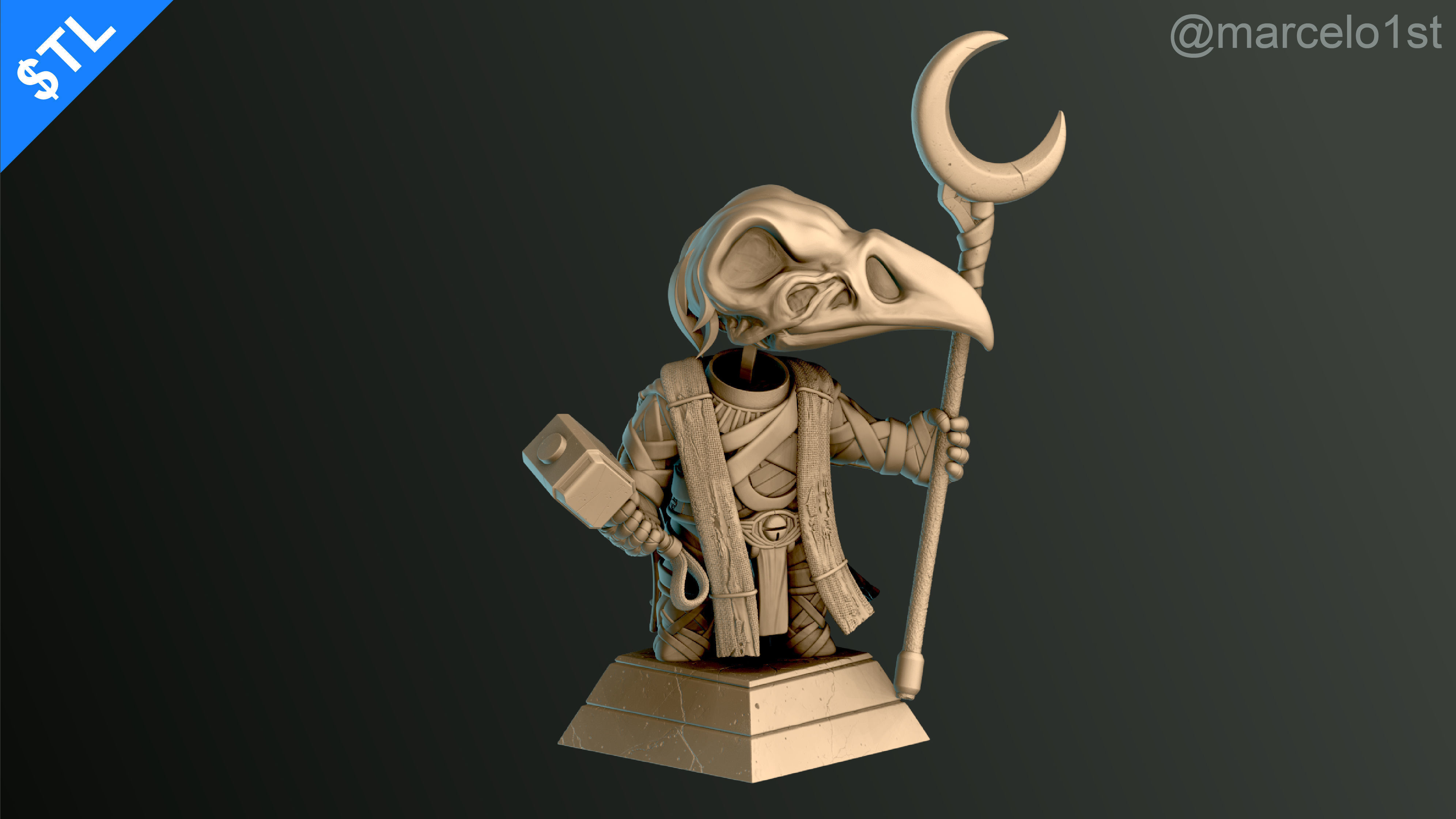 CUTE Khonshu - Moon Knight 3D print model_8
