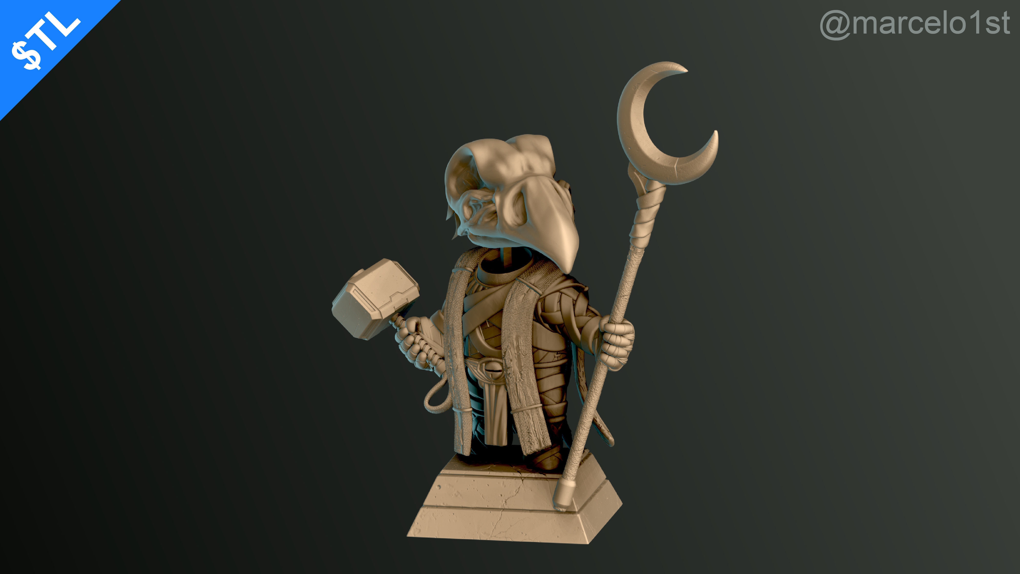 CUTE Khonshu - Moon Knight 3D print model_4