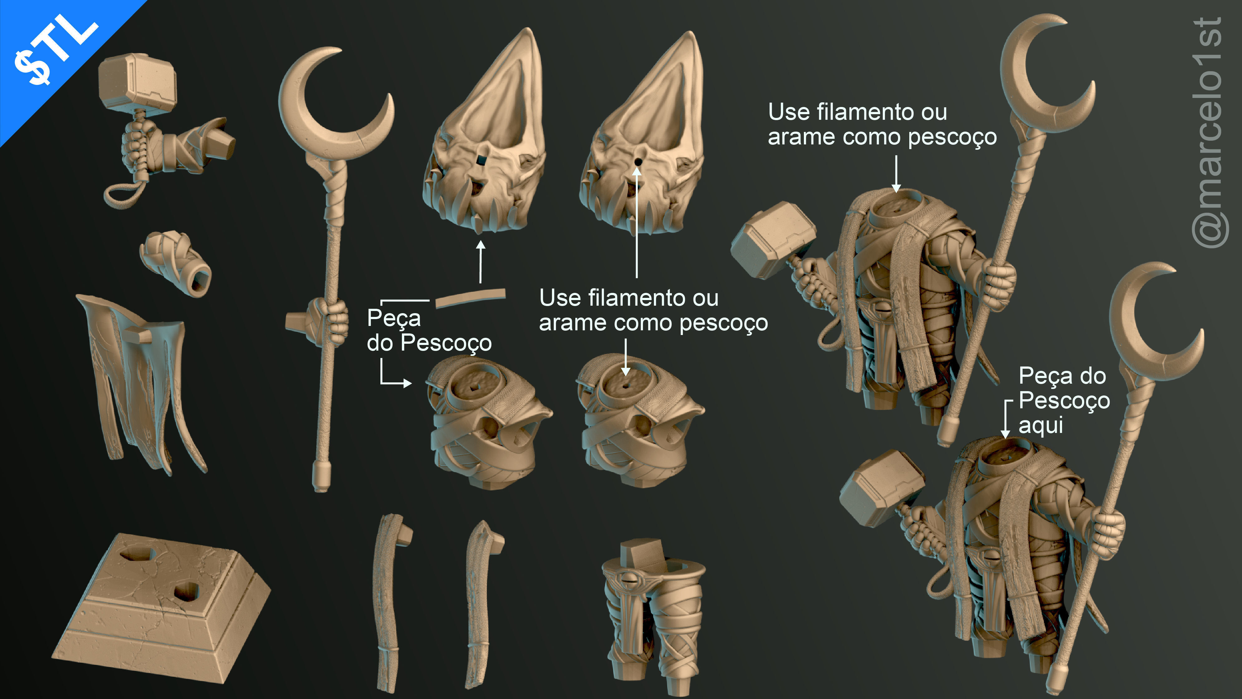 CUTE Khonshu - Moon Knight 3D print model_2