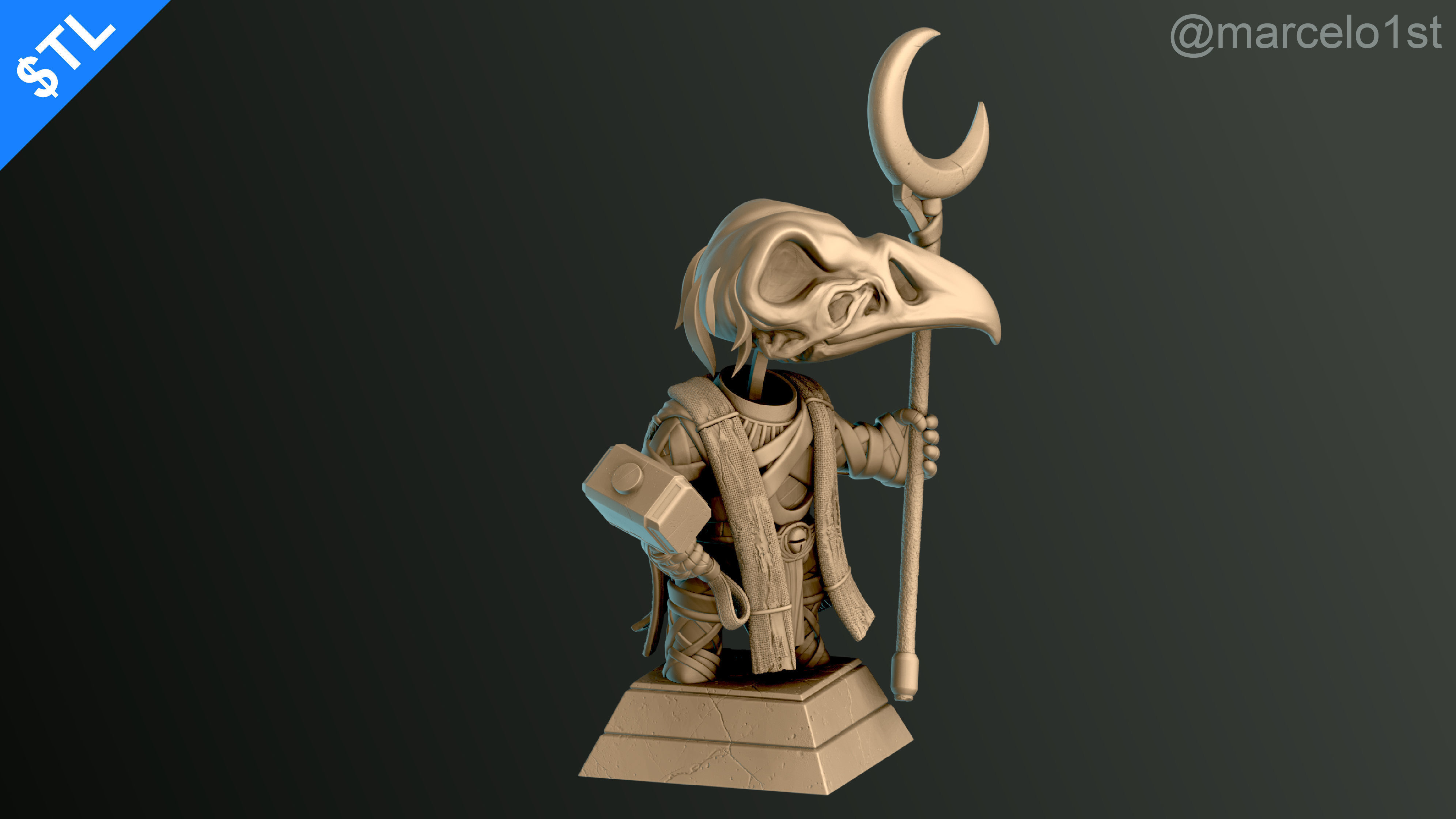 CUTE Khonshu - Moon Knight 3D print model_9