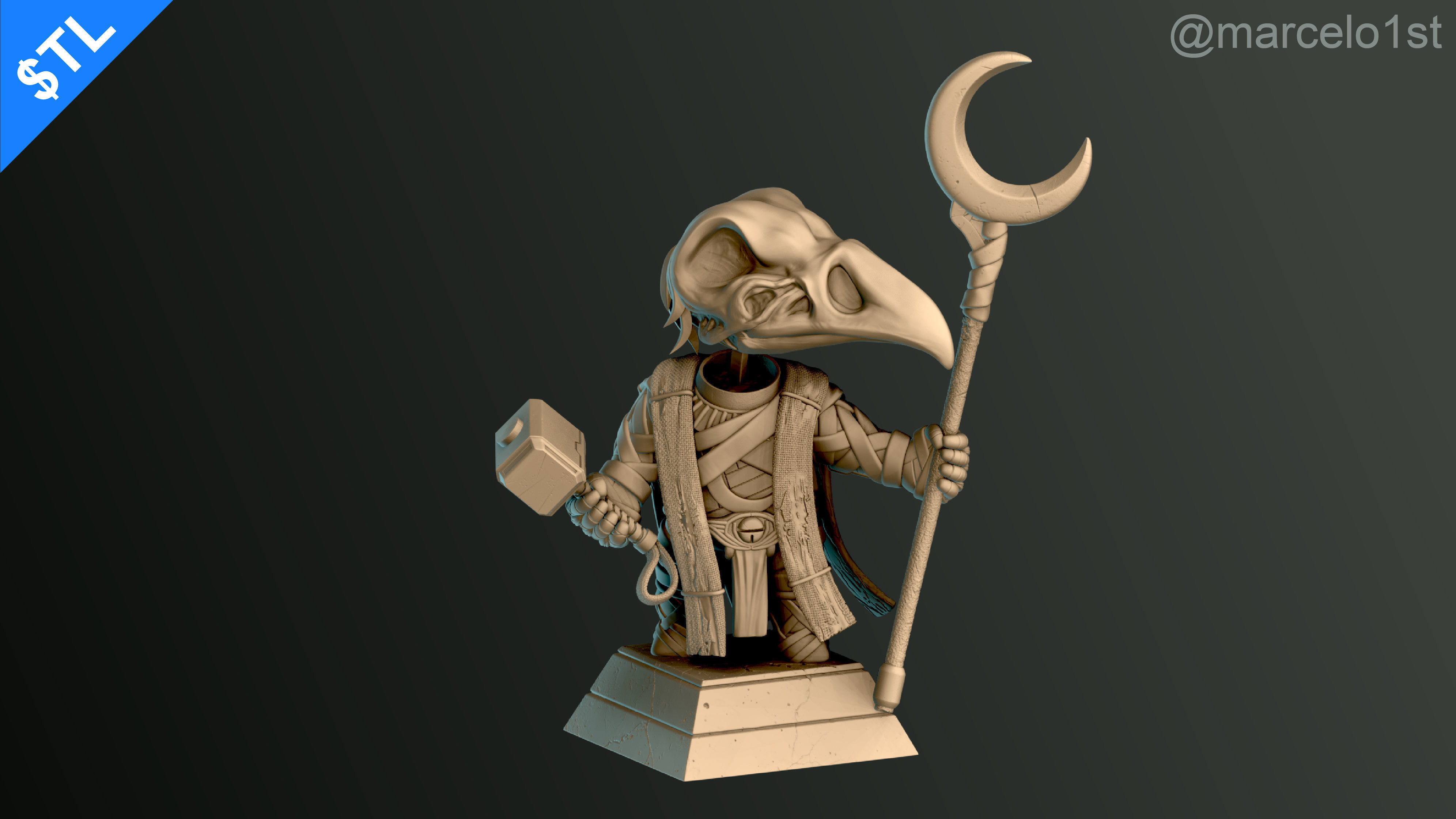 CUTE Khonshu - Moon Knight 3D print model_7
