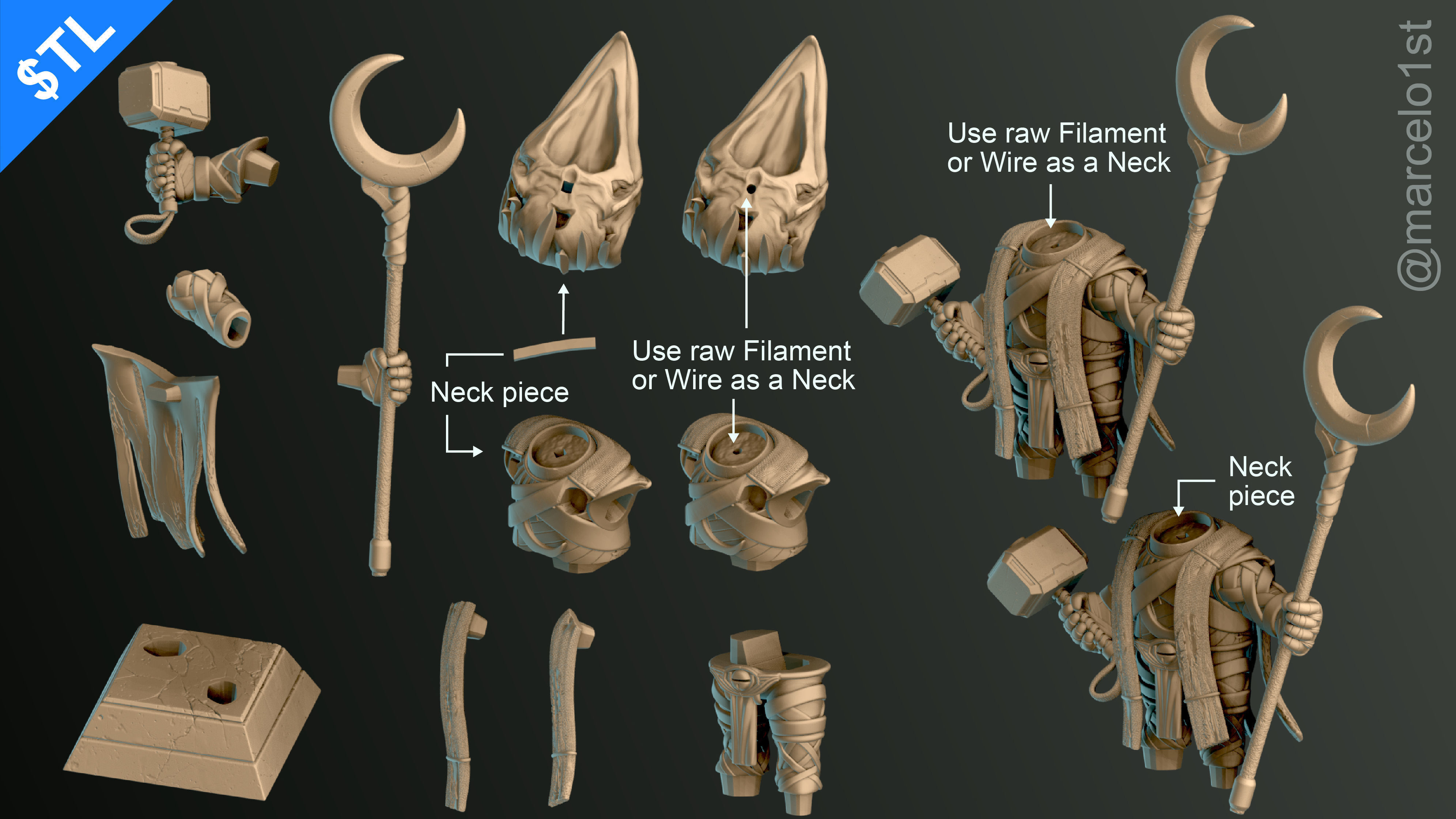 CUTE Khonshu - Moon Knight 3D print model_1