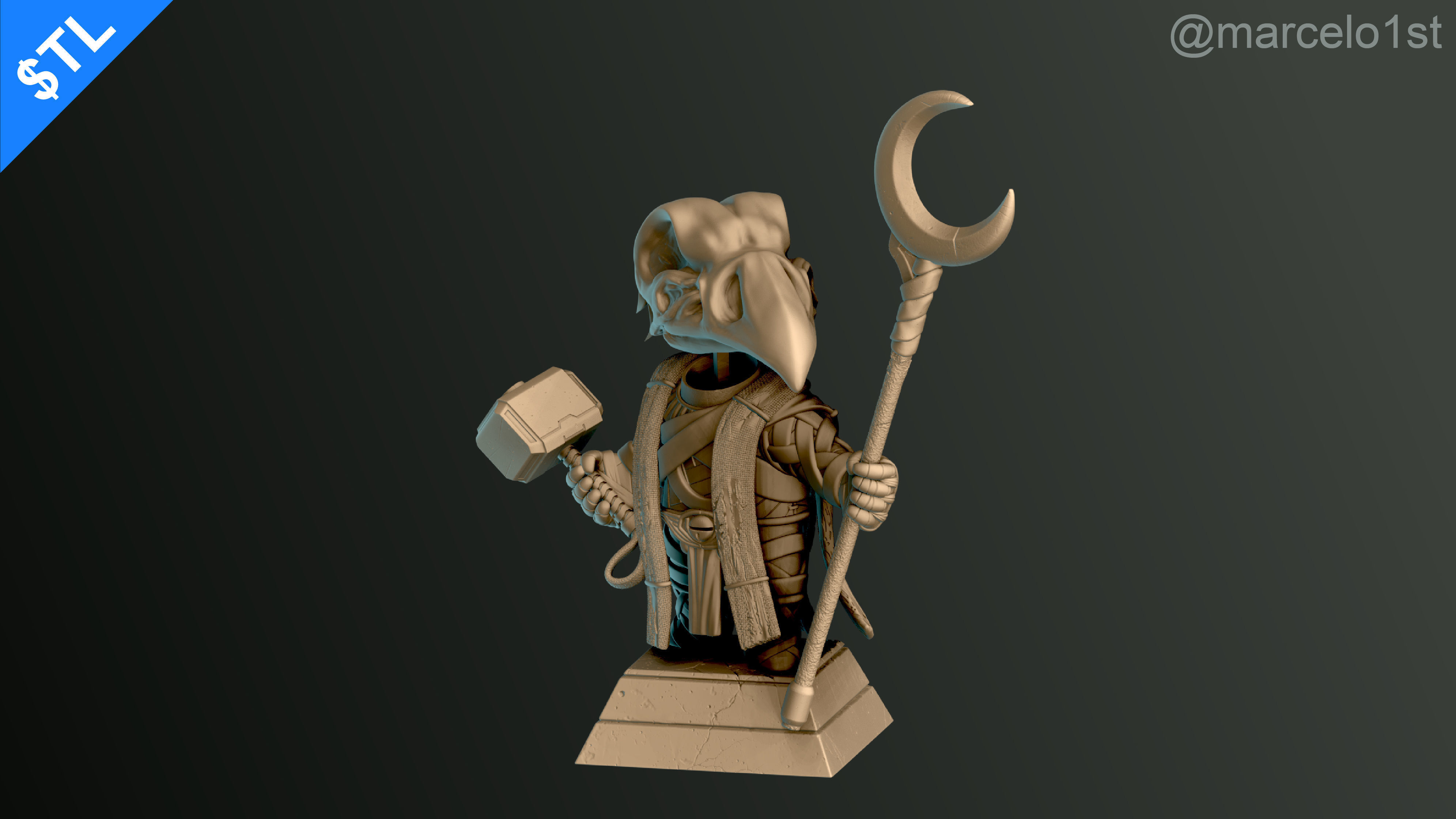 CUTE Khonshu - Moon Knight 3D print model_3