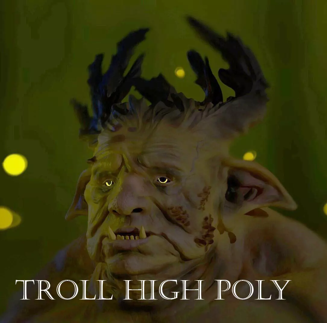 TROLL HIGH POLY MODEL 3D model_0