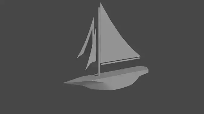 Simple Sailboat Free 3D model Simple Sailboat Free 3D model
