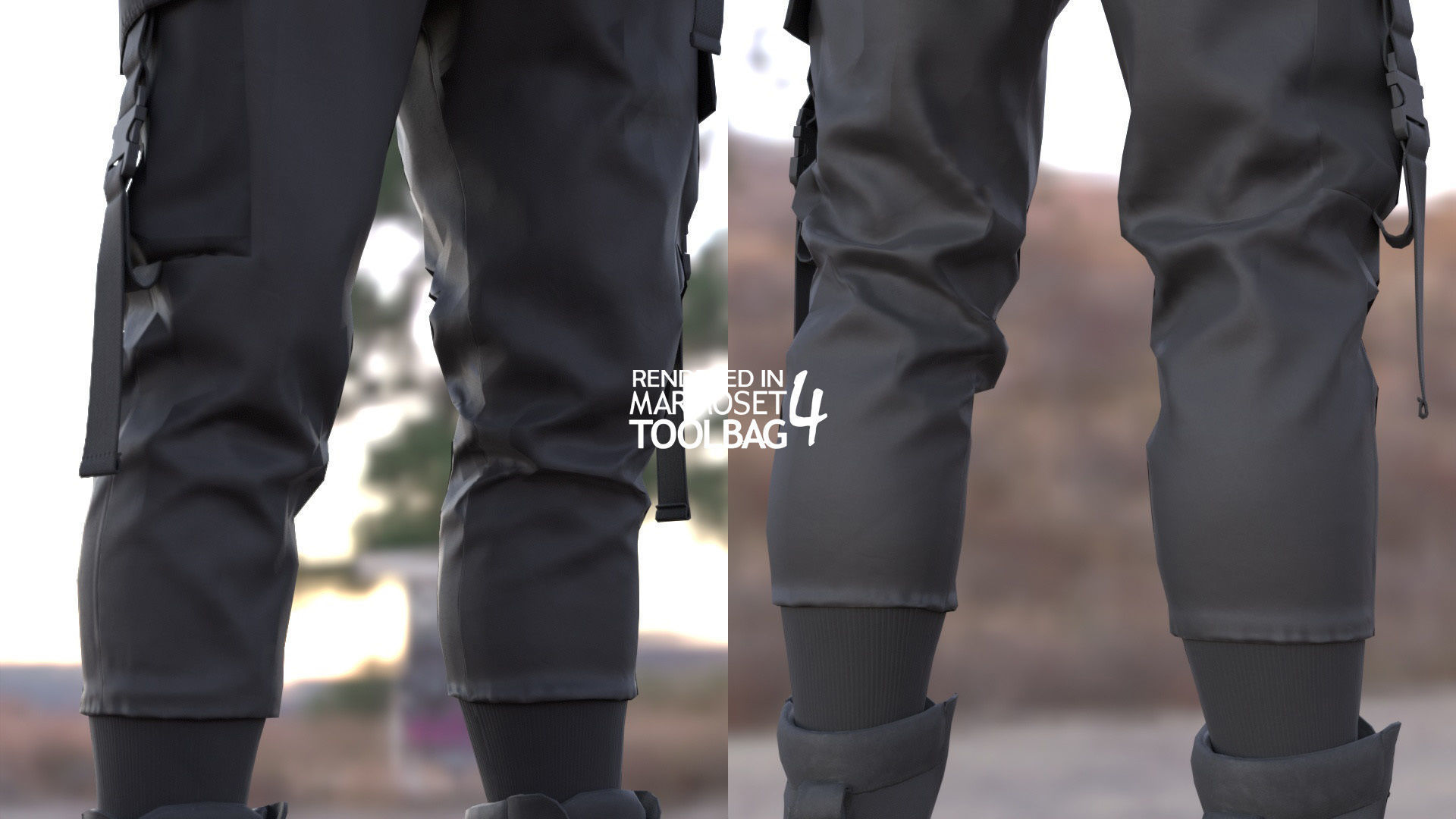 Woman - Military Outfit 6 - Modular - Rigged Low-poly 3D model_11