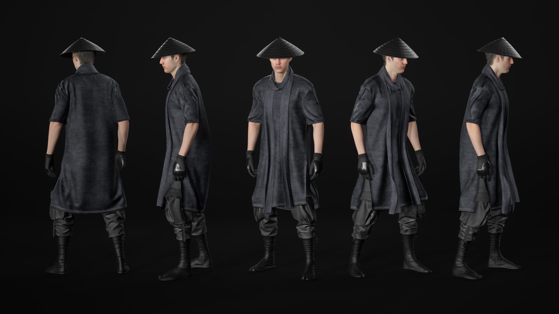 Man Warrior - Modular - Rigged Low-poly 3D model_21