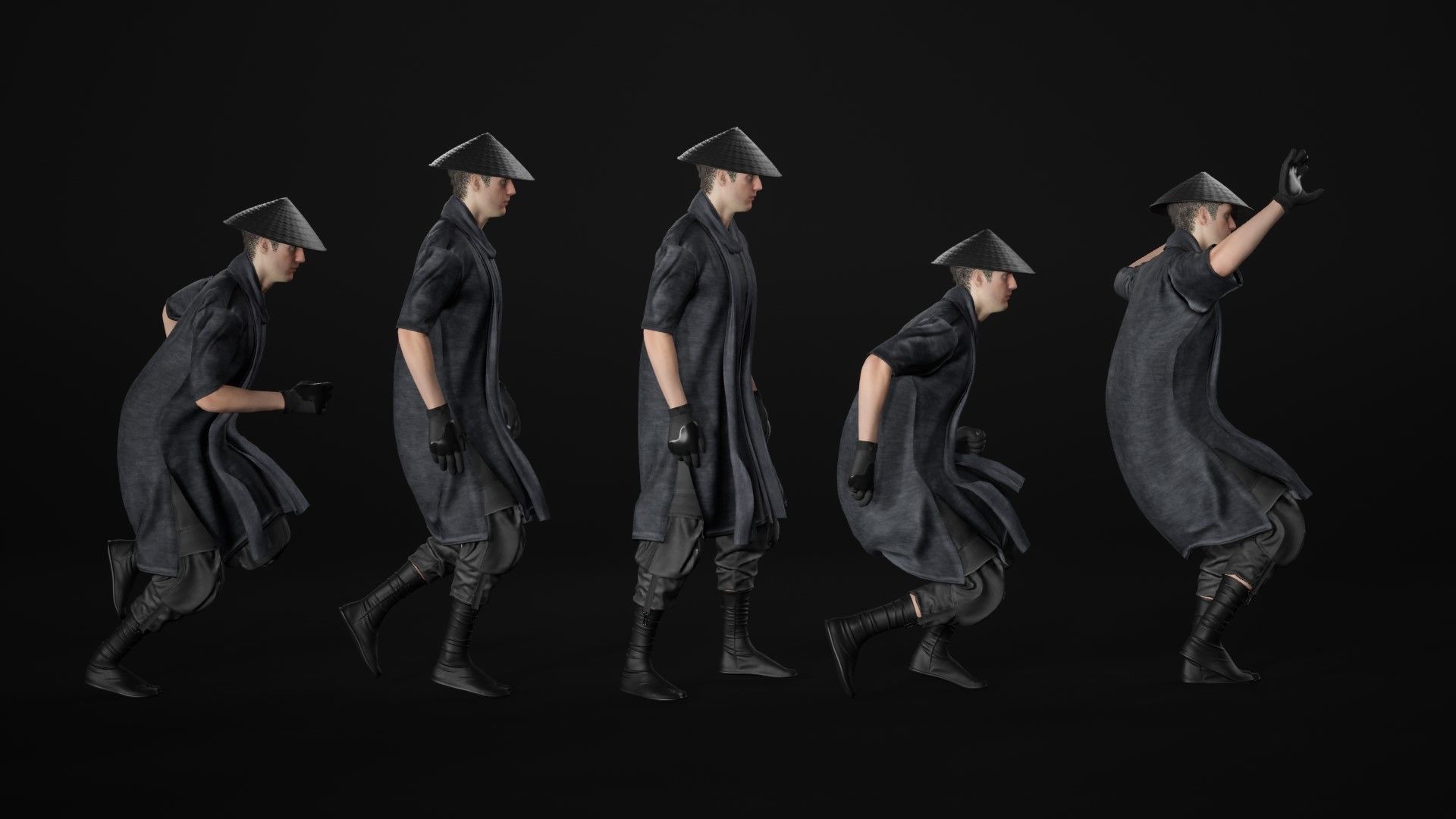 Man Warrior - Modular - Rigged Low-poly 3D model_20