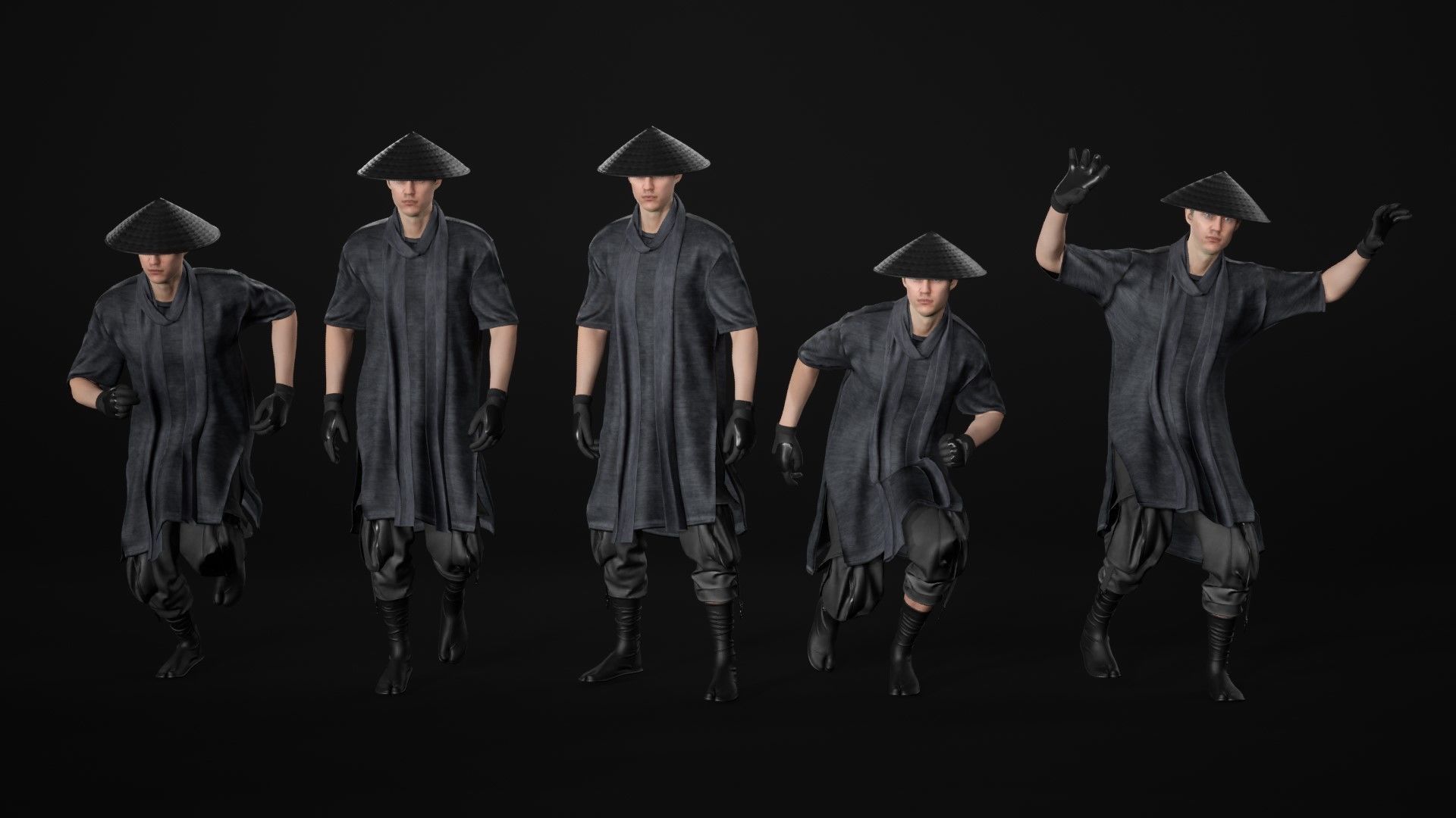 Man Warrior - Modular - Rigged Low-poly 3D model_19