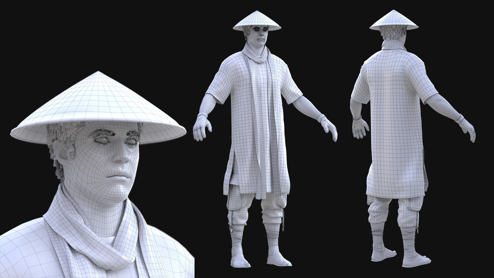 Man Warrior - Modular - Rigged Low-poly 3D model_18