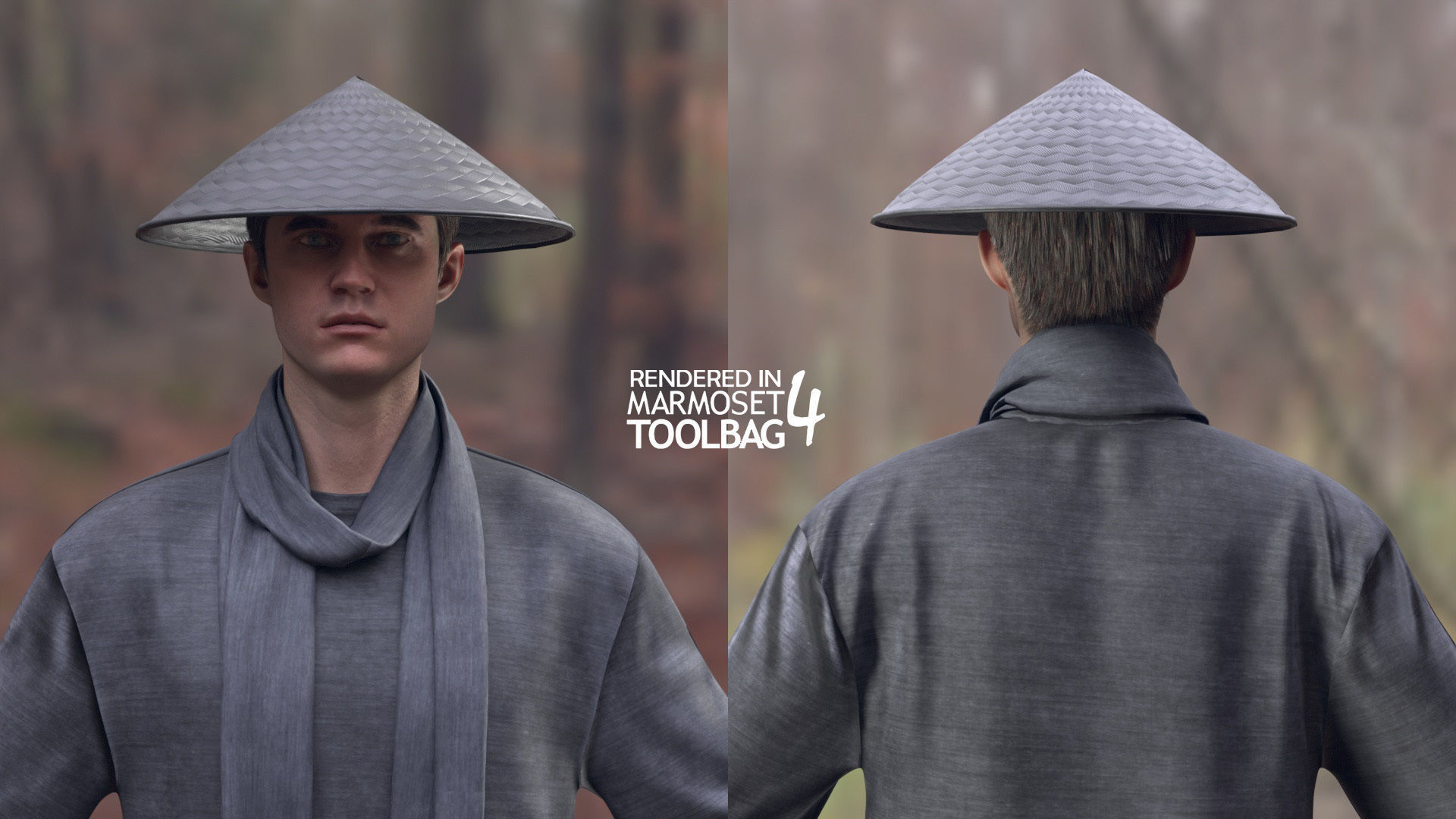 Man Warrior - Modular - Rigged Low-poly 3D model_9