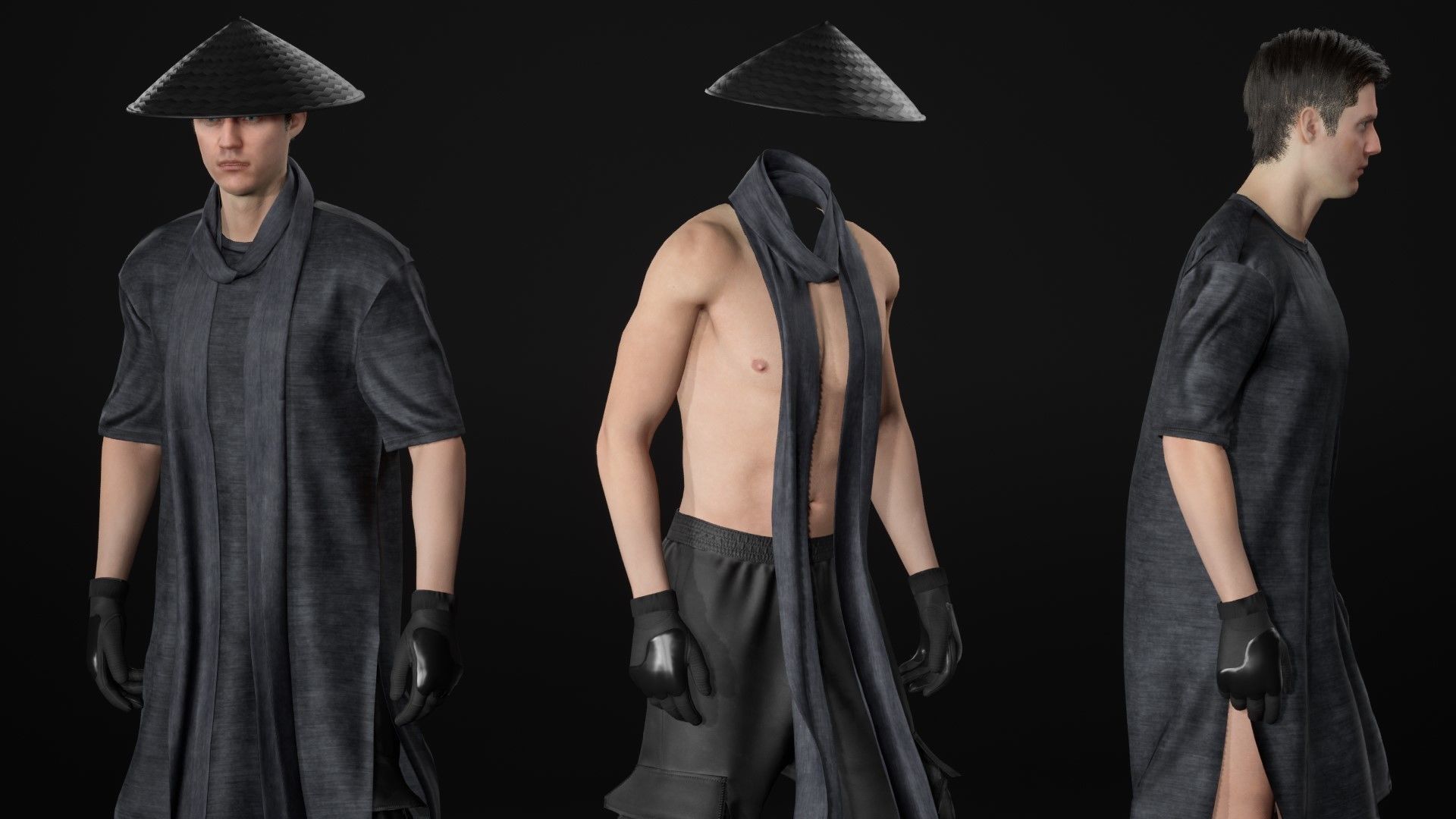 Man Warrior - Modular - Rigged Low-poly 3D model_23