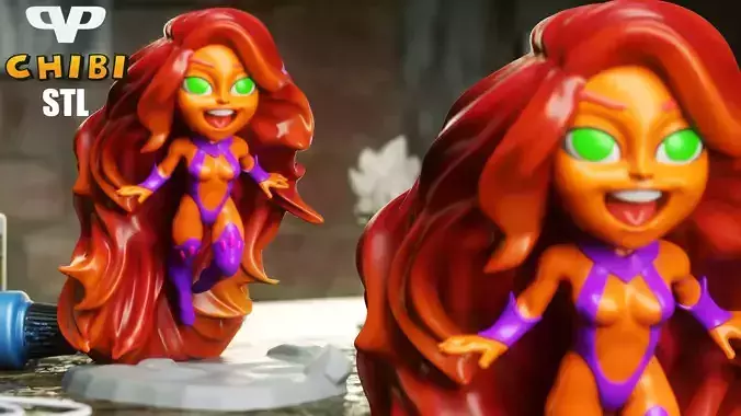 Starfire Chibi STL for 3D Printing ChibiSTL 3DXM