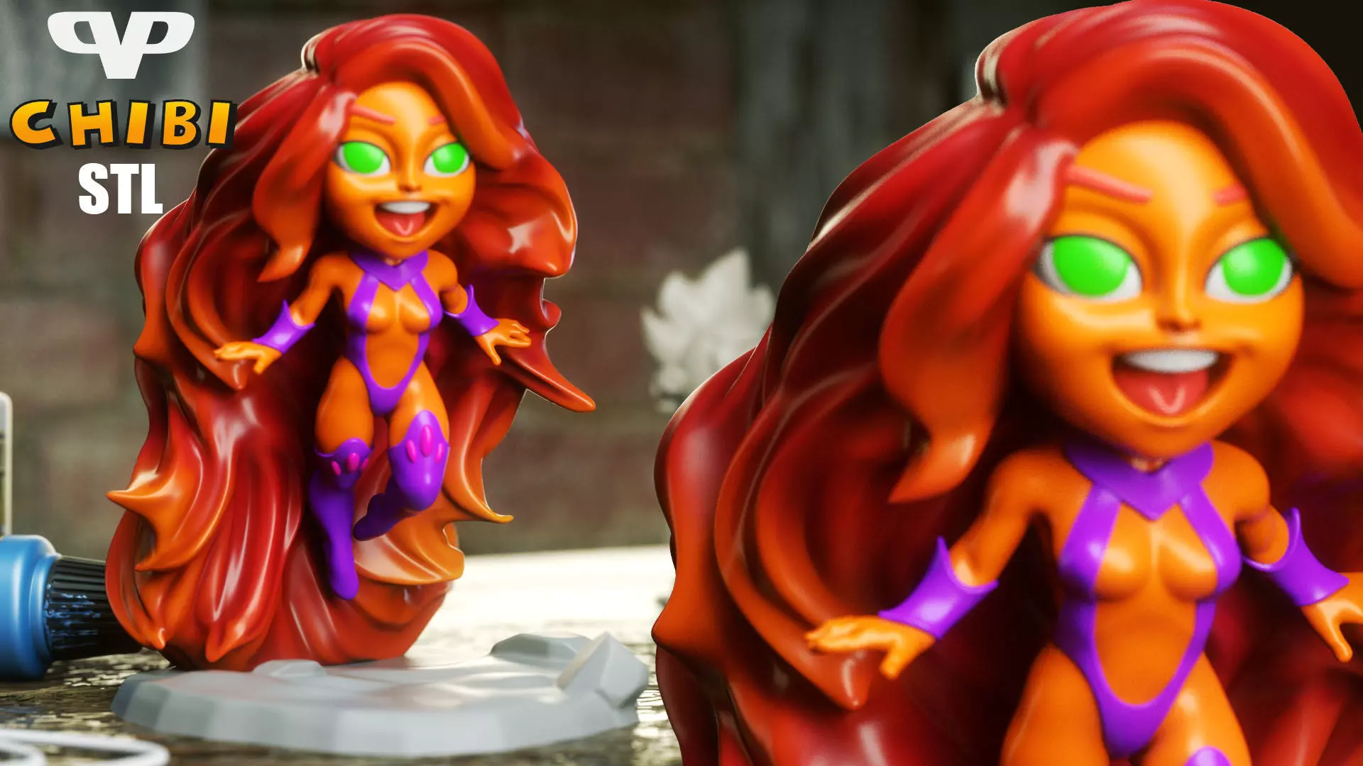 Starfire Chibi STL for 3D Printing ChibiSTL 3DXM 3D print model_0