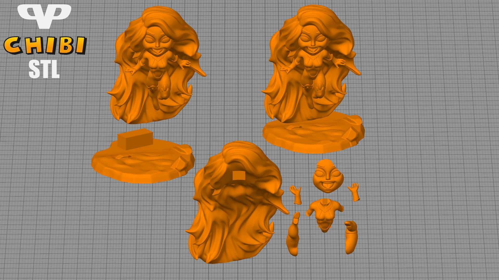 Starfire Chibi STL for 3D Printing ChibiSTL 3DXM 3D print model_1