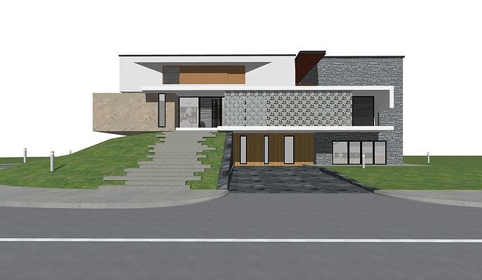contemporary casa 5 3D model