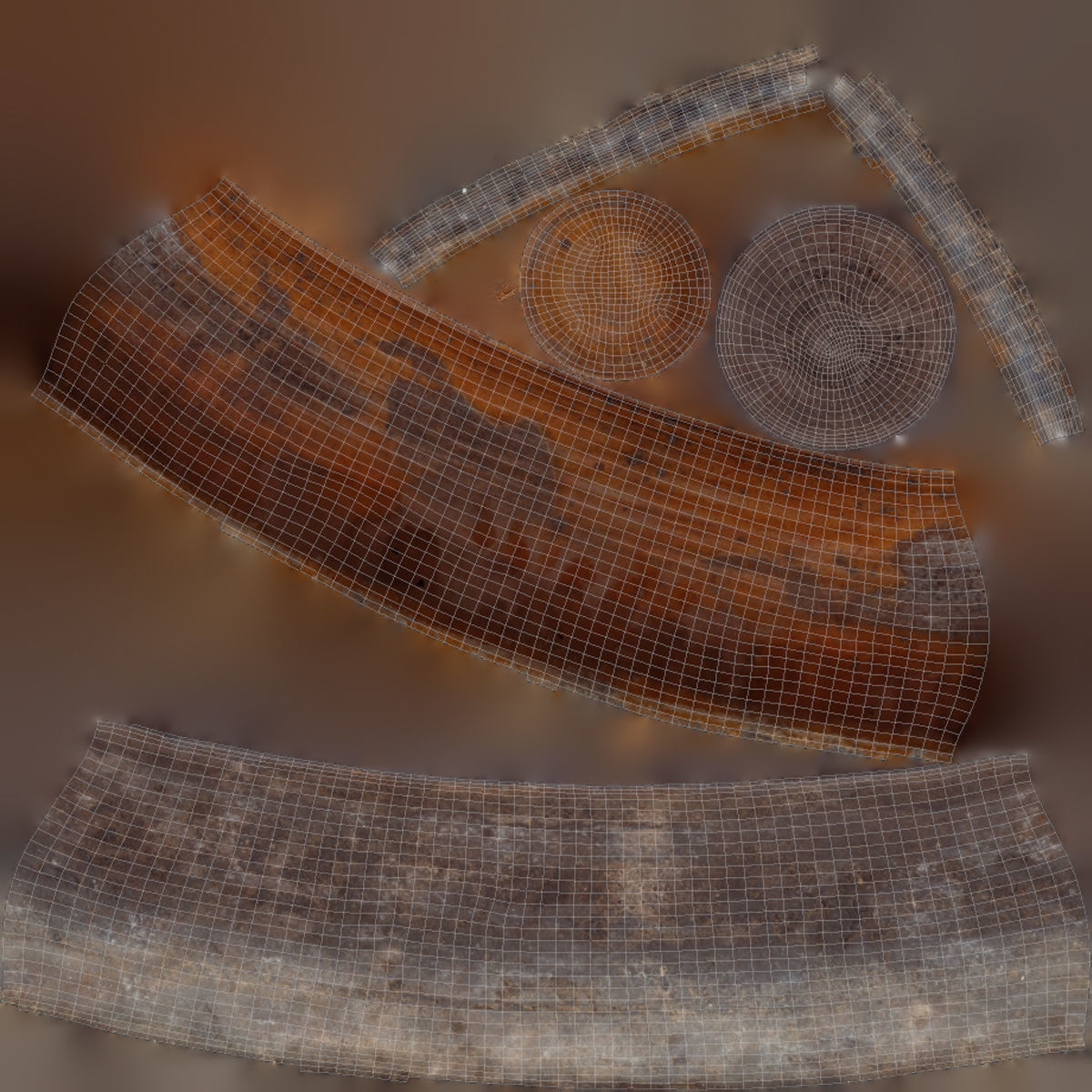 Old clay pot Low-poly 3D model_11