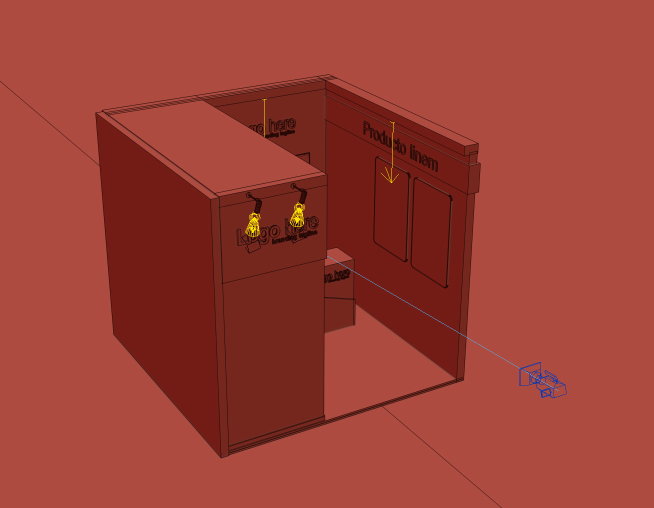 Small Exhibition booth 3D model_4