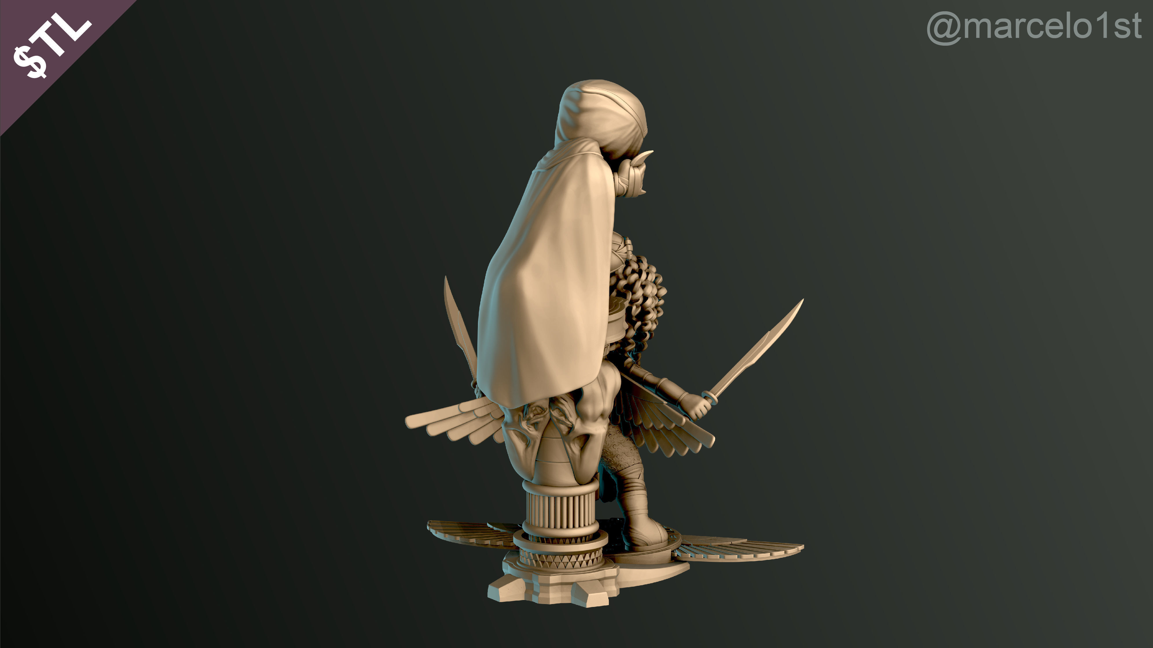 SIMPLES - Diorama Moon Knight and Scarlet Scarab 3D print model_16