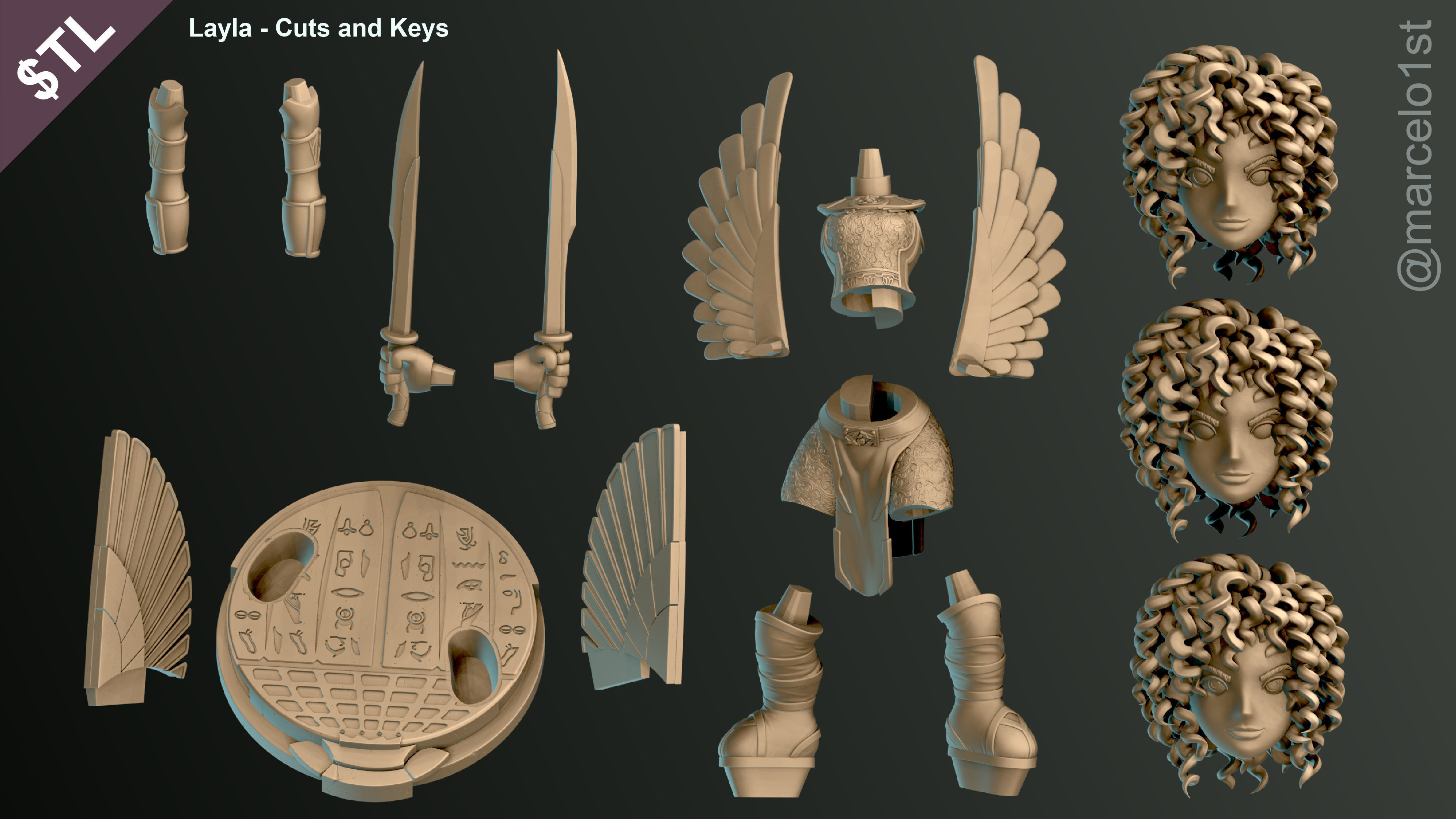 SIMPLES - Diorama Moon Knight and Scarlet Scarab 3D print model_2