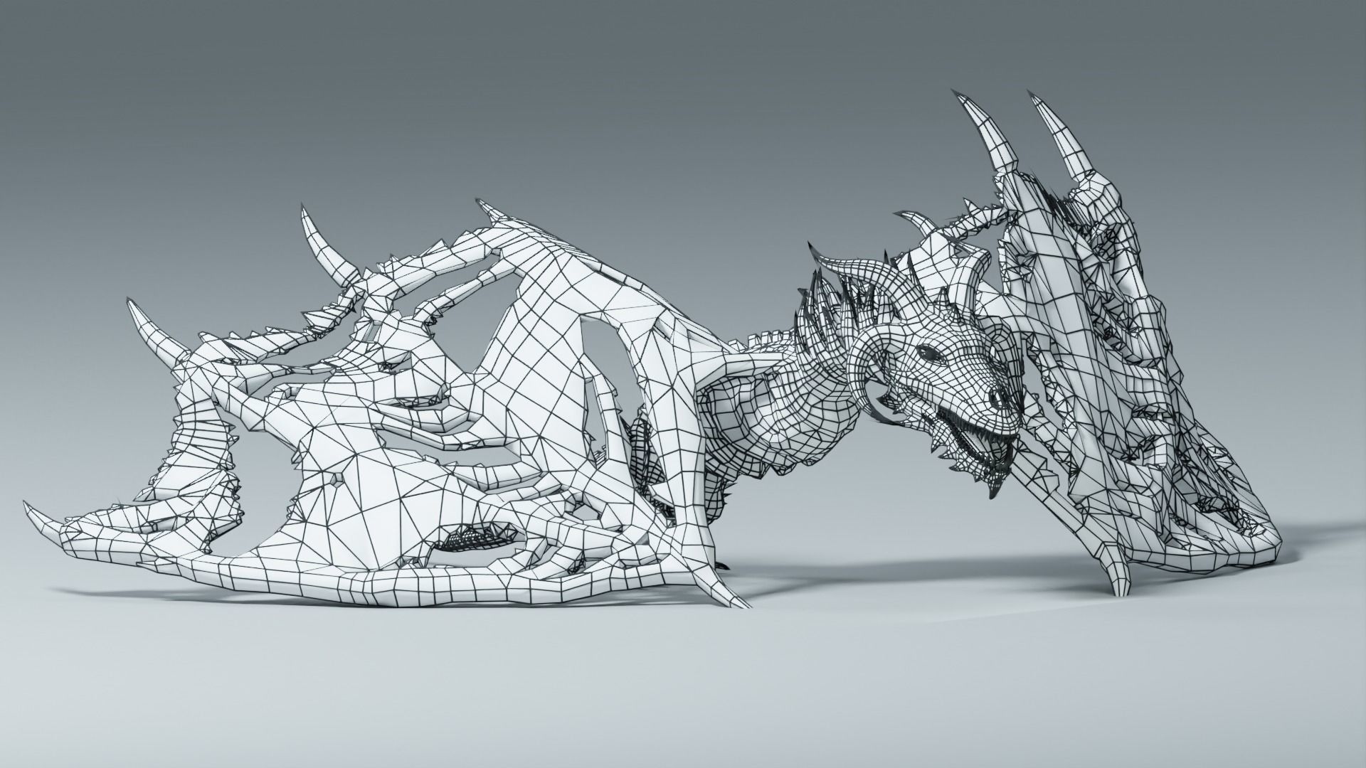 Undead Dragons Monsters Low-poly 3D model_47