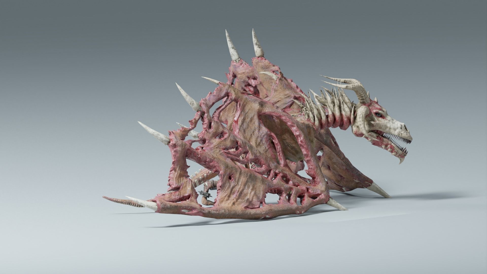 Undead Dragons Monsters Low-poly 3D model_31