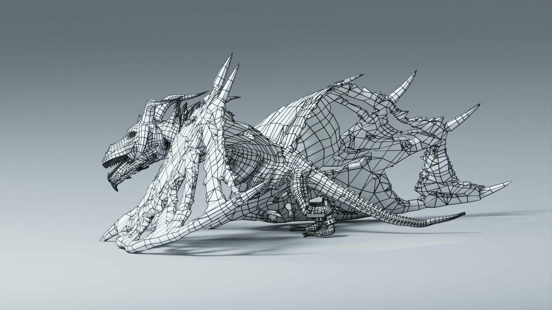 Undead Dragons Monsters Low-poly 3D model_58