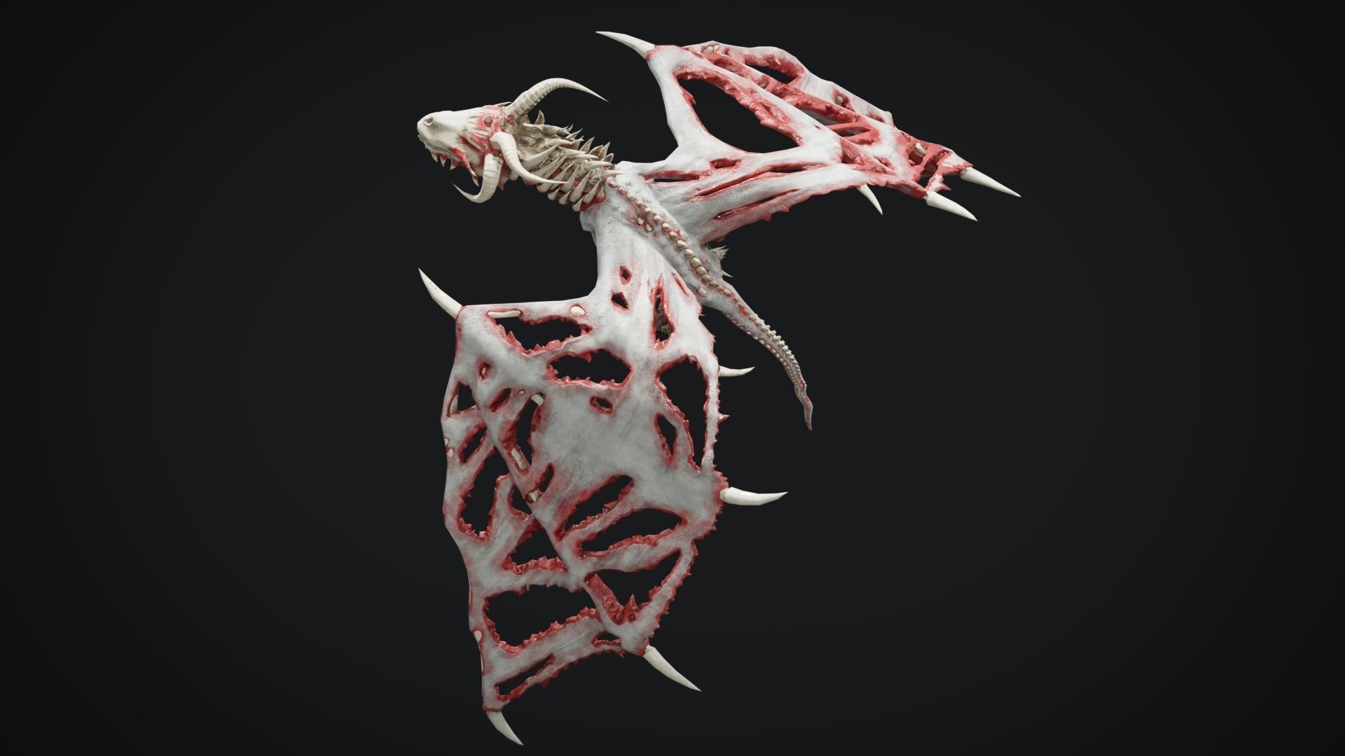 Undead Dragons Monsters Low-poly 3D model_4