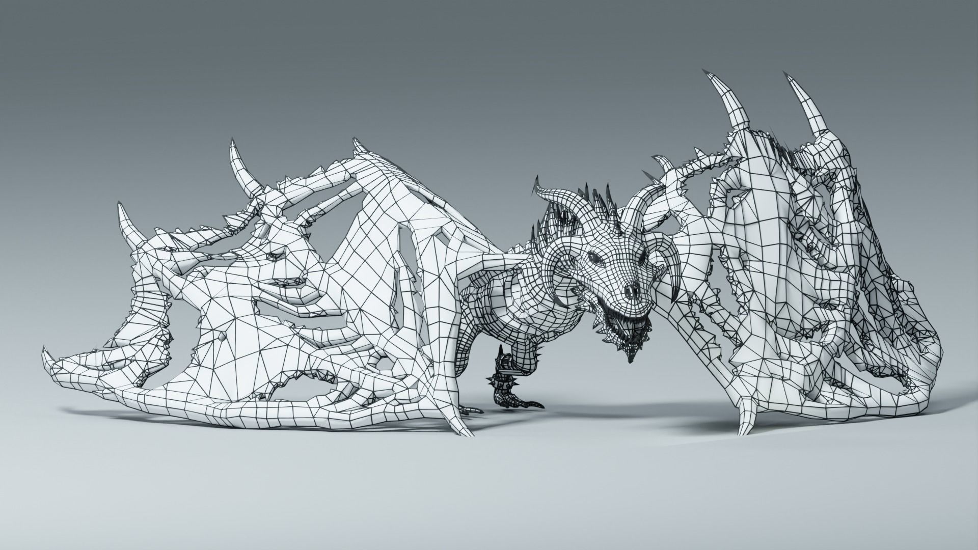 Undead Dragons Monsters Low-poly 3D model_65