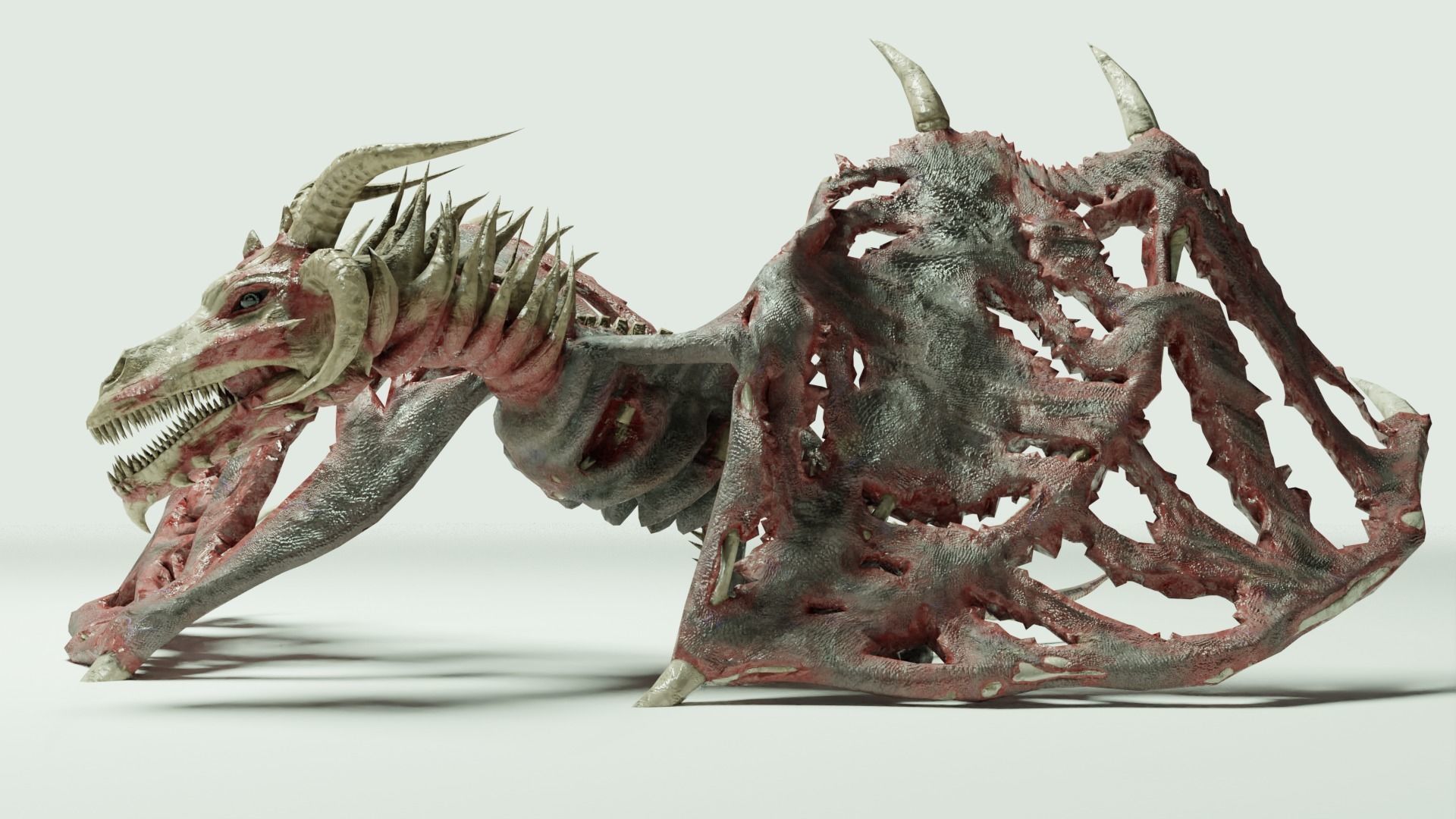 Undead Dragons Monsters Low-poly 3D model_9