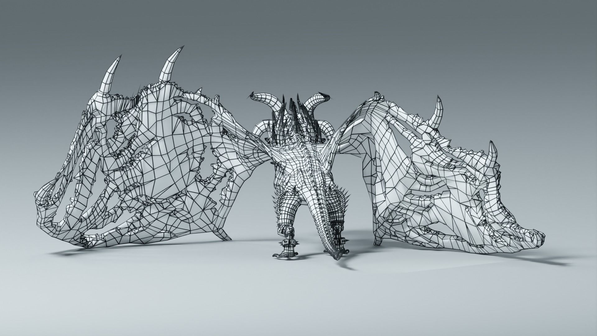 Undead Dragons Monsters Low-poly 3D model_54