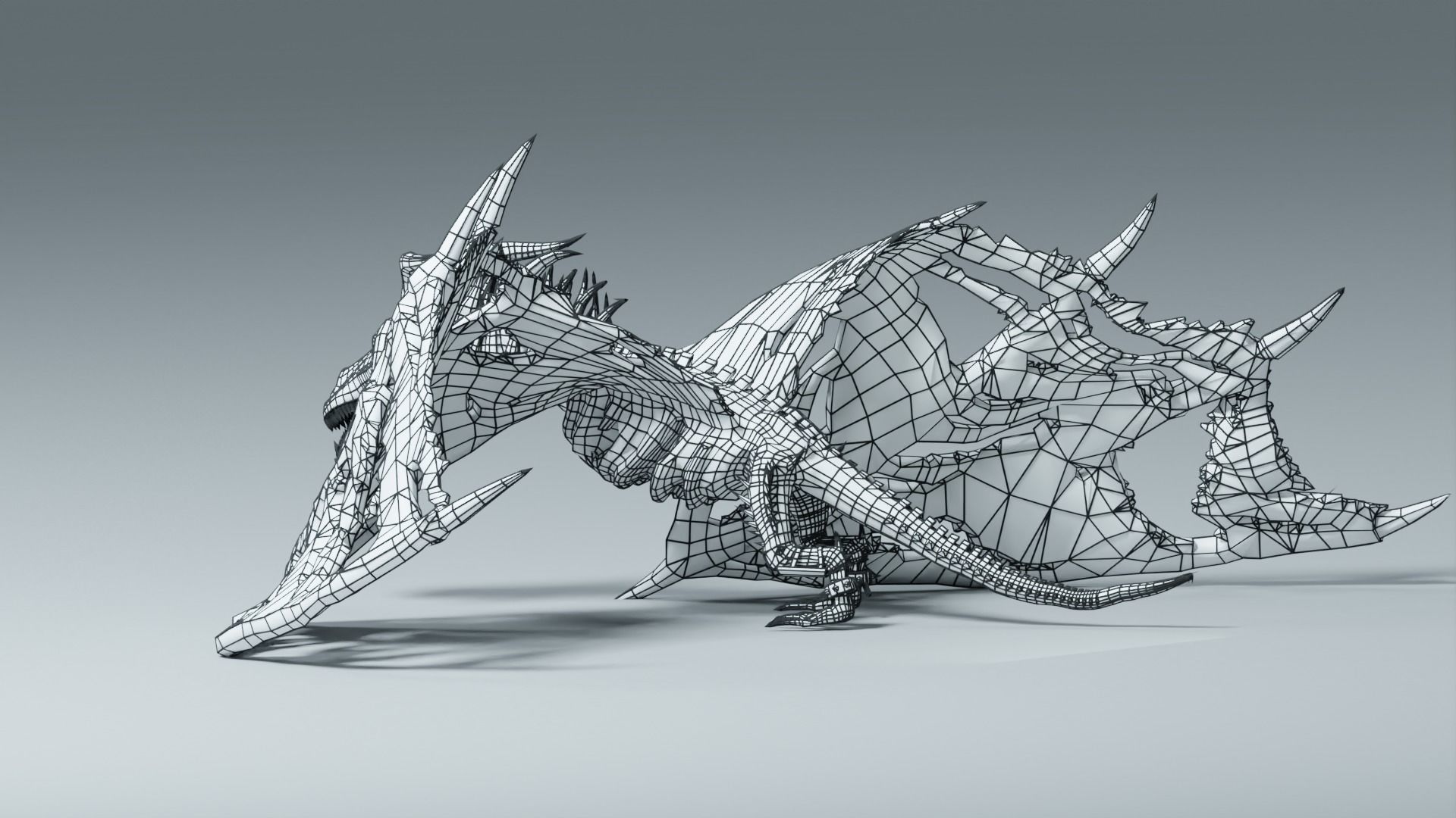 Undead Dragons Monsters Low-poly 3D model_57