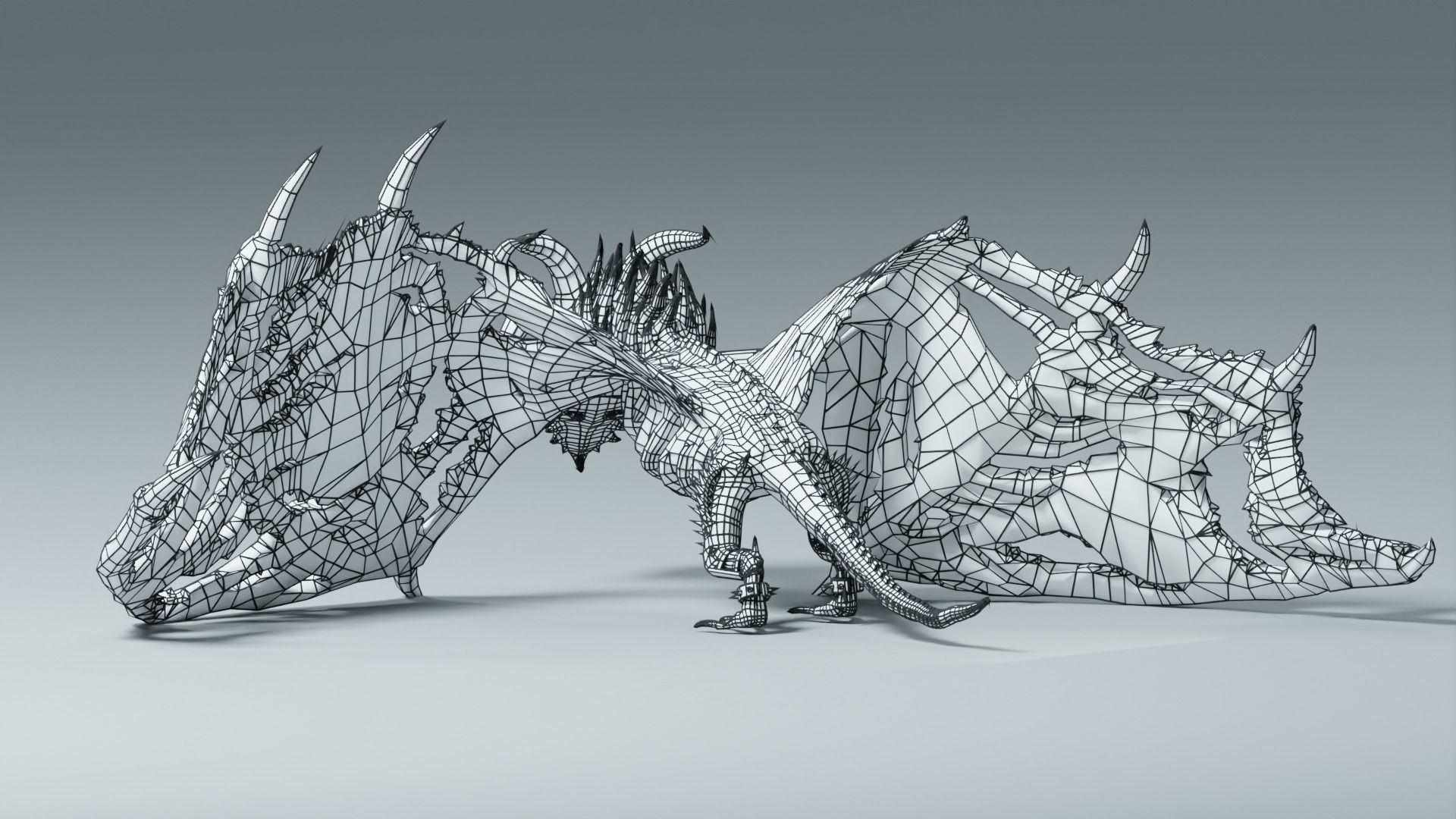 Undead Dragons Monsters Low-poly 3D model_55