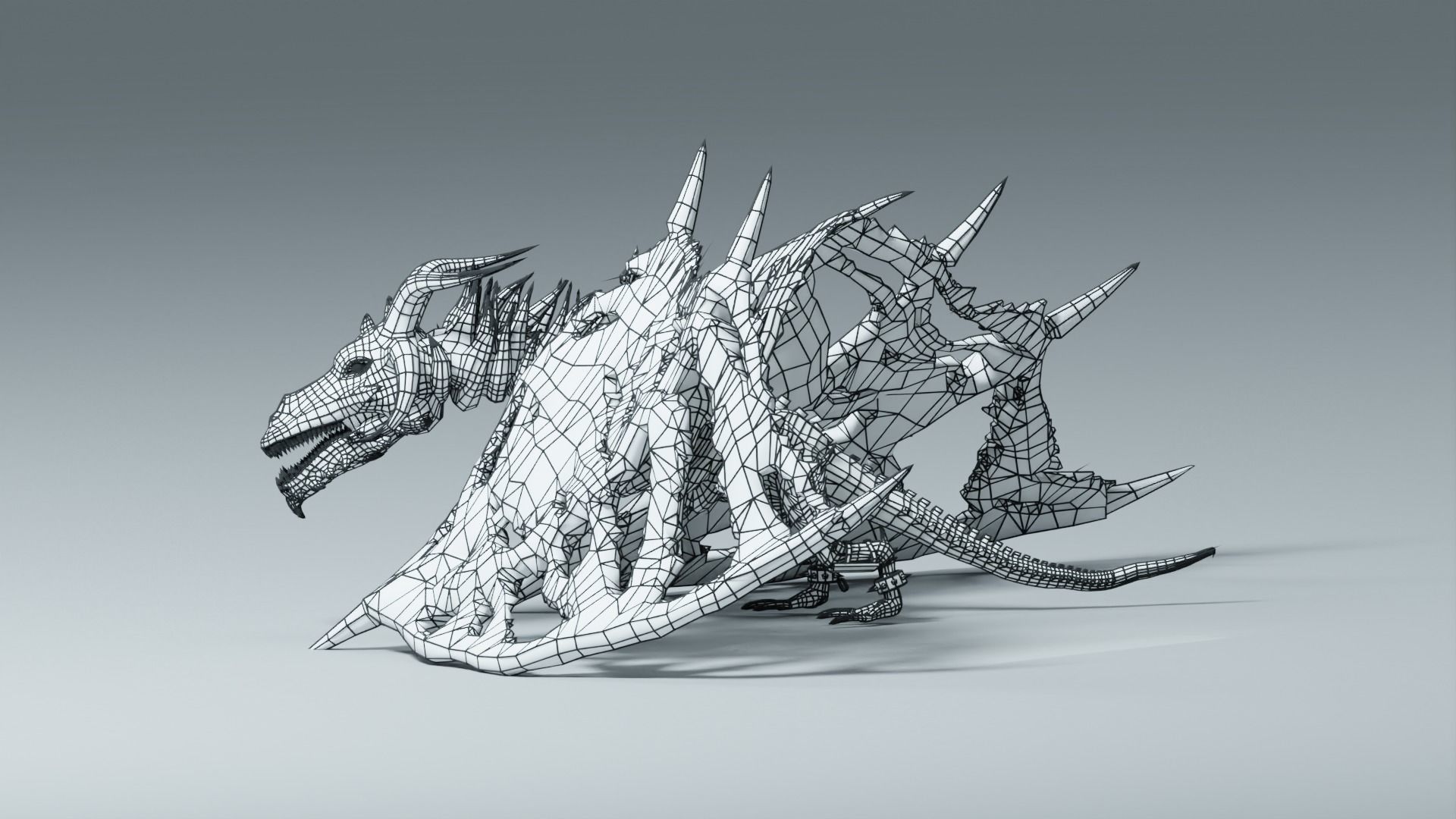 Undead Dragons Monsters Low-poly 3D model_59