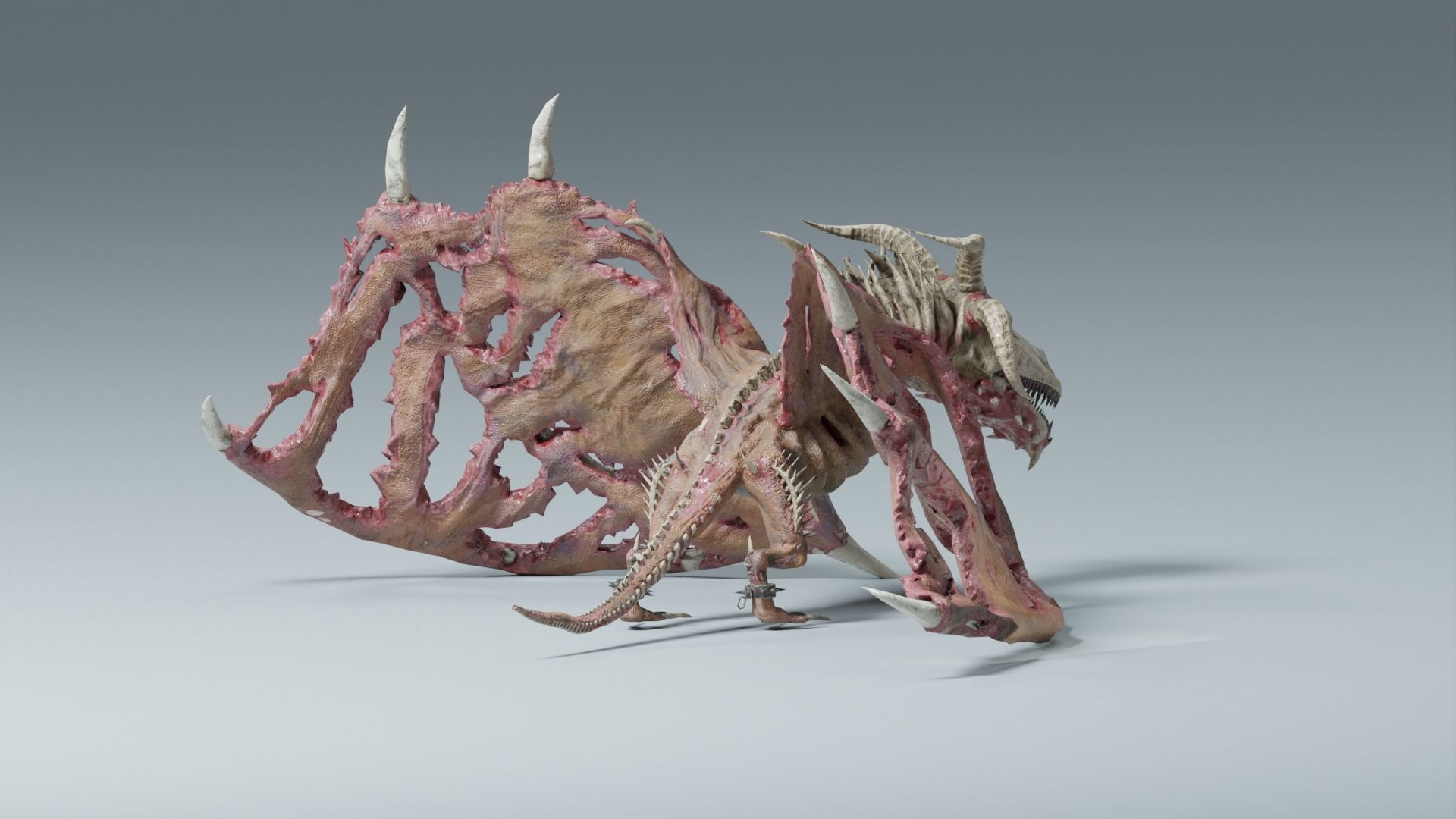 Undead Dragons Monsters Low-poly 3D model_33