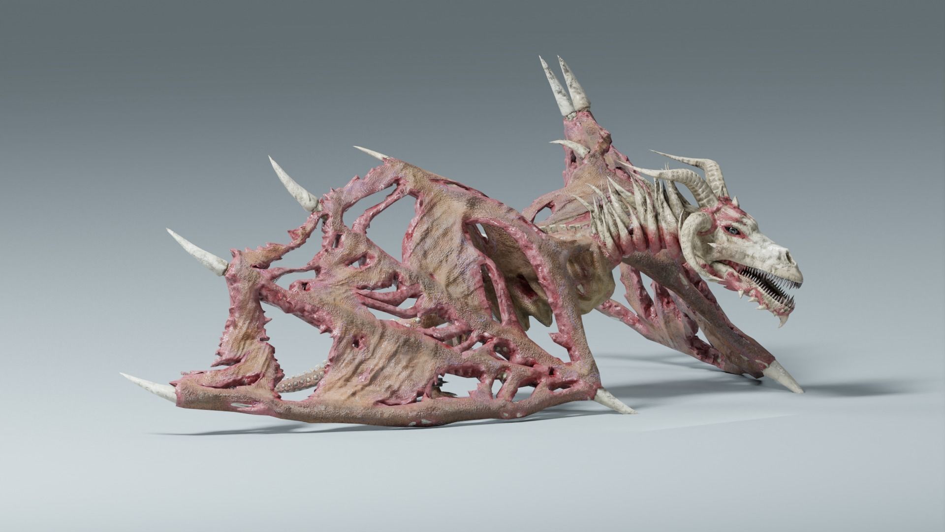 Undead Dragons Monsters Low-poly 3D model_30