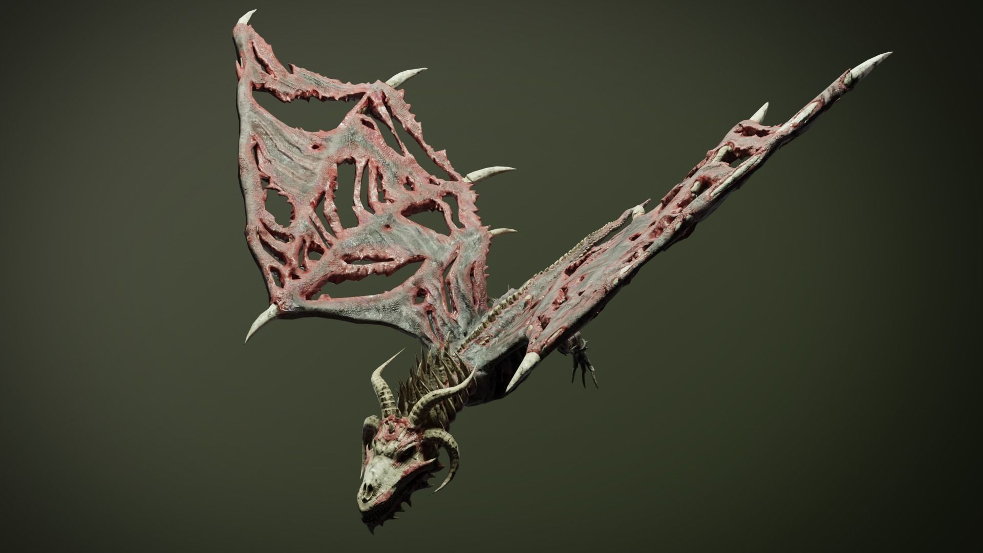 Undead Dragons Monsters Low-poly 3D model_21